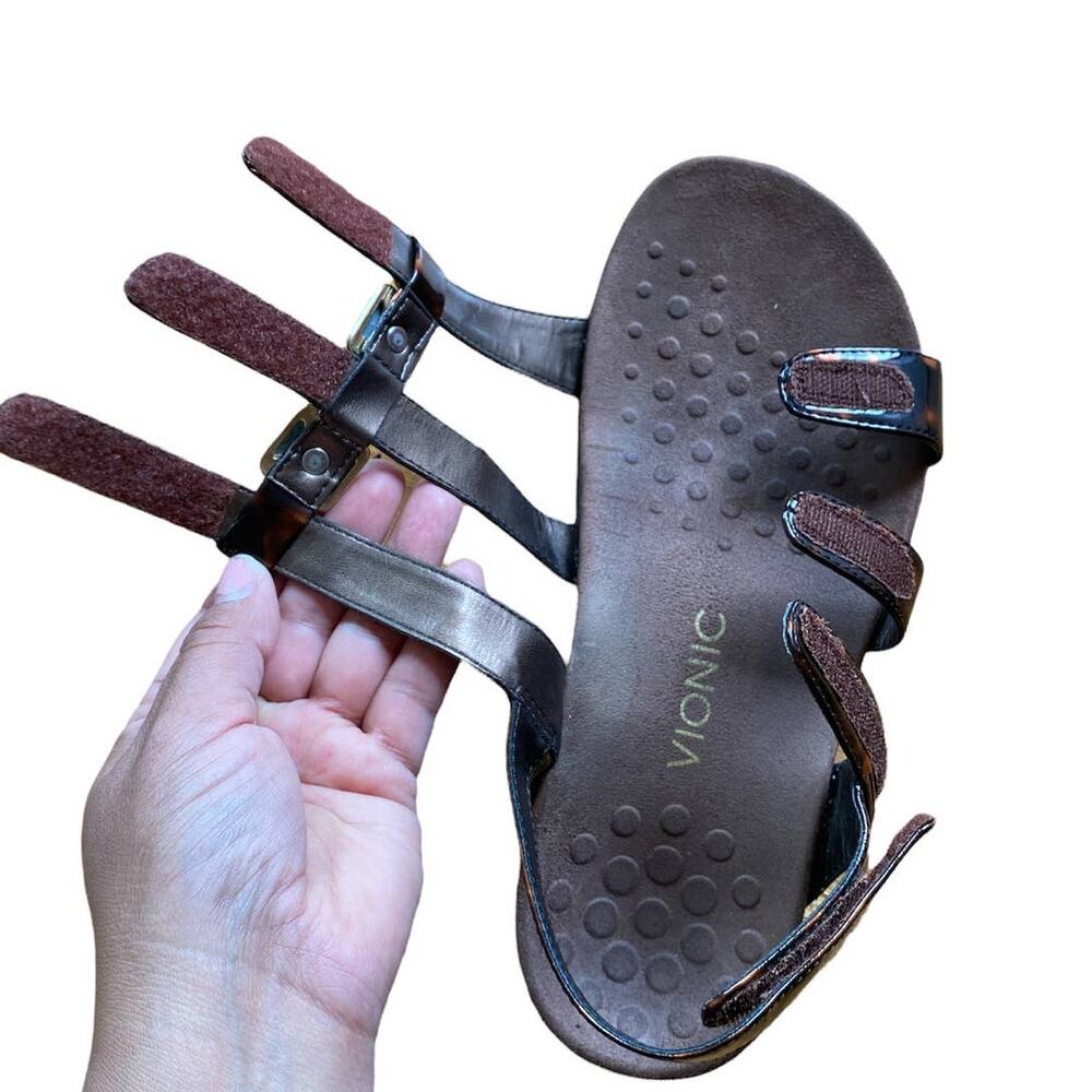 Vionic Gladiator Amber Tortoise Comfort Sandals 8… - image 5